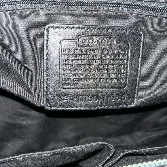 Coach signature Lurex Shoulder bag  tote  canvas/leather  black / black metallic - Picture 17 of 17